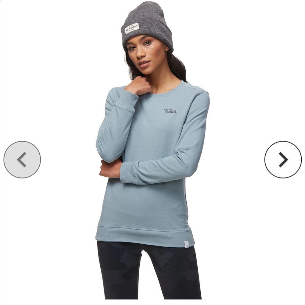 Black Diamond Ridges pullover crew sweater blue- mountain size small